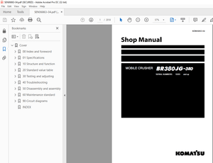 Komatsu MOBILE CRUSHER BR380JG-3E0  SERVICE REPAIR WORKSHOP MANUALSEN06863-04 - PDF DOWNLOAD