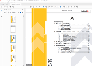 Haulotte Forklift HA26 RTJ O – HA26 RTJ O SW – HA26 RTJ PRO – HA26 RTJ PRO SW Operator’s Manual  