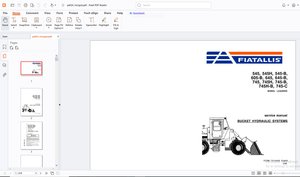 Fiatallis 545 545H 545-B 605-B 645 645-B 745 745H-B 745-C Bucket Hydraulic System Service Manual PDF