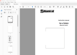 Dinamic Oil TW 4 TEREX (Rexroth motor) Instruction Manual – PDF DOWNLOAD