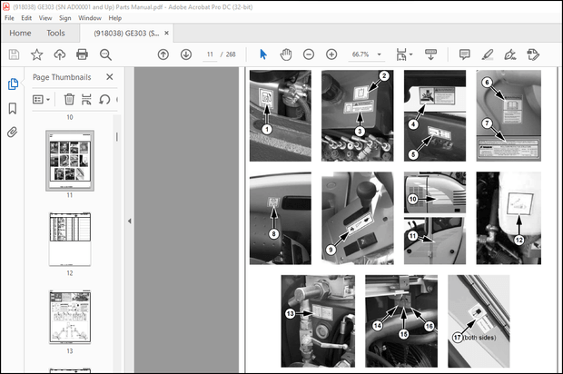 GEHL GE303 Compact Excavator Parts Manual (918038) – PDF DOWNLOAD