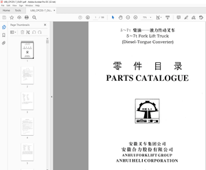 Heli 5-10t Forklift Truck (Diesel-Torque Converter) Parts Manual – PDF DOWNLOAD