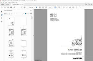 AMMANN ARX 23.1 ARX 26.1 TANDEMOVÝ VÁLEC NÁVOD K OBSLUZE - PDF