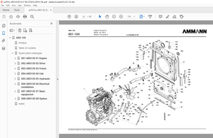 Ammann ARS 130 Single Drum Roller Parts Catalogue Manual 2373016 - PDF