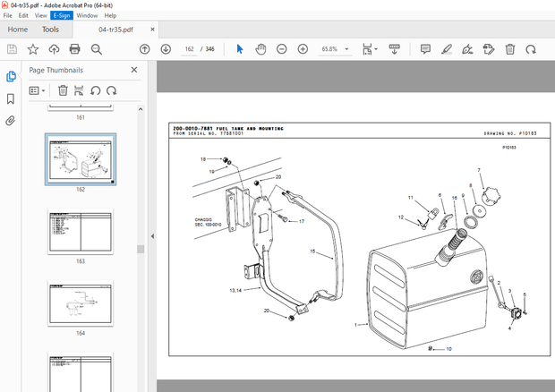 Terex TR35 Off-Highway Truck (Cummins MTA11-C350 Powered) Parts Manual - PDF DOWNLOAD