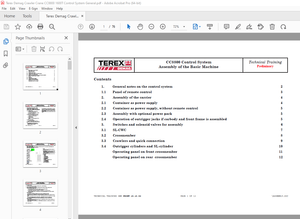 Terex Demag Crawler Crane CC8800 1600T Control System Manual – PDF DOWNLOAD