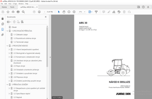 AMMANN ARS 30 TAHAČOVÝ VÁLEC NÁVOD K OBSLUZE 3000000 PDF