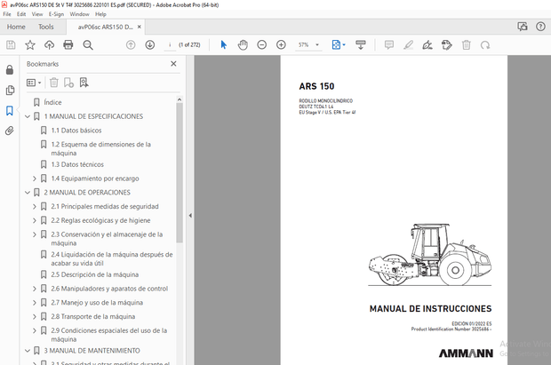 AMMANN ARS 150 MANUAL DE INSTRUCCIONES 3025686 - PDF DOWNLOAD