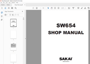 Sakai SW654 Shop Manual 3498-6559A-0 – PDF DOWNLOAD