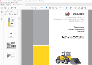 KRAMER Teleloader 1245cc35 Spare Parts List Manual 3014175 – PDF DOWNLOAD