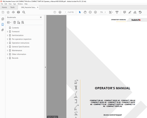 Haulotte Articulating Booms COMPACT 8N AE – COMPACT 2032E AE Operator’s Manual  – PDF DOWNLOAD