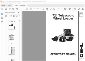 Gehl 721 Telescopic Wheel Loader Operator’s Manual(909887) – PDF DOWNLOAD