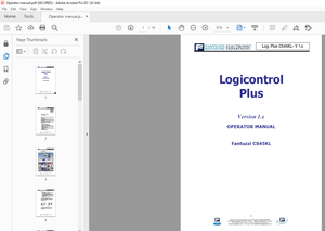 Fantuzzi Reggiane CS 45KL Logicontrol Plus Operator Manual  – PDF DOWNLOAD