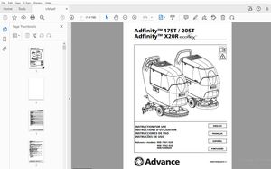Advance Adfinity 17ST / 20ST Adfinity X20R Ecoflex Instruction For Use Manual - PDF DOWNLOAD