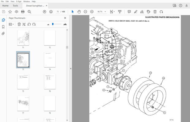Drexel SwingMast R60SL-L Fork Truck Service &amp; Parts Manual 1402527 – PDF DOWNLOAD
