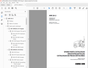 Ammann ARX 26-2 Tandem Roller Parts Catalogue Manual 3004562 - PDF