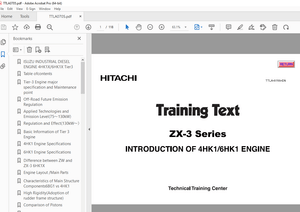 Isuzu Hitachi ZX-3 Series 4HK1/6HK1 Engine Training Text Manual TTLA-0705-EN - PDF DOWNLOAD 