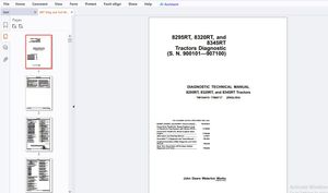 John Deere 8295RT, 8320RT &amp; 8345RT Tractors Diagnostic Technical Manual TM104419 - PDF DOWNLOAD