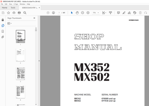 Komatsu MX352,MX502 Hydraulic Excavator Repair Service Manual SEBM035400 - PDF DOWNLOAD