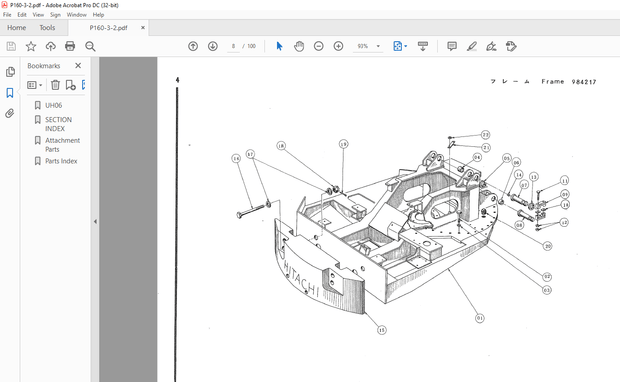 Hitachi Hydraulic excavator UH06 Construction &amp; Parts Catalog Manual(P160-3-2) – PDF DOWNLOAD