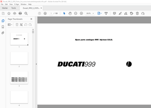 Ducati 999S bip/mon 2005 Parts Manual PN 91511772C - PDF DOWNLOAD