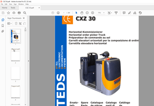 STILL STED Forklift CXZ 30 Horizontal order picker Truck Spare Parts List Manual – PDF DOWNLOAD