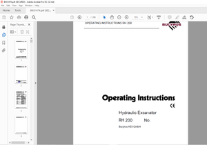 Cat Bucyrus RH 200 Hydraulic Excavator OPERATING INSTRUCTIONS MANUAL BI651474 – PDF DOWNLOAD