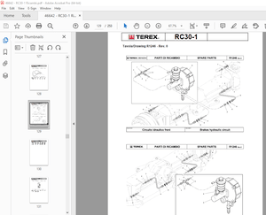 Terex Crane RC30 Catalogo Parti Di Ricambio 46642 – PDF DOWNLOAD