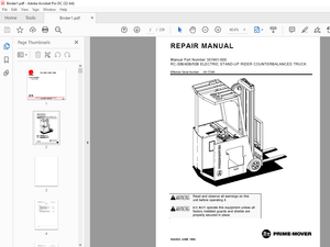 BT Prime-Mover Forklift RC-30B/40B/50B ELECTRIC STAND-UP RIDER COUNTERBALANCED TRUCK Service Manual 