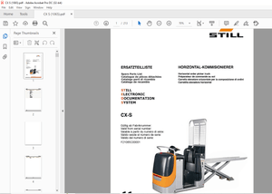 STILL STED Forklift CX-S Horizontal order picker truck Spare Parts List Manual – PDF DOWNLOAD