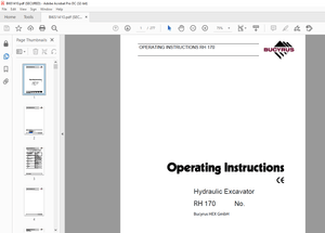 Cat Bucyrus RH 170 Hydraulic Excavator OPERATING INSTRUCTIONS Manual BI651410 – PDF DOWNLOAD