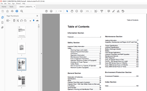 Crown Forklift CB40X-7, CB45X-7, CB50X-7, CB50XC-7 Operation &amp; Maintenance Manual –  PDF DOWNLOAD