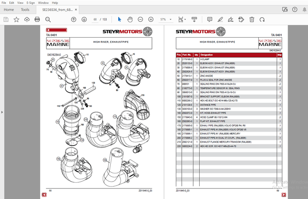 Steyr SE236S36 Marine Engines Parts Manual_682320001 – PDF DOWNLOAD