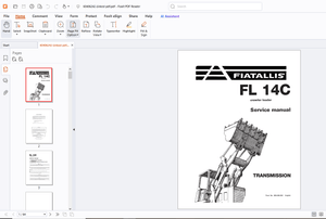 Fiatallis FL 14C Crawler Loader(Transmission) Service Manual - PDF DOWNLOAD