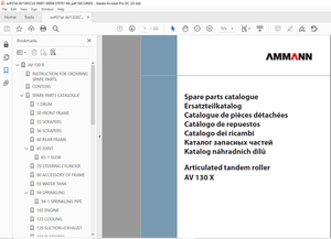 Ammann AV 130 X Tandem Roller Cummins Tier 3 Parts Manual 0020 PDF
