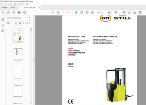 STILL STED Forklift X334 – IDEA Electric Fork Truck Spare Parts List Manual – PDF DOWNLOAD