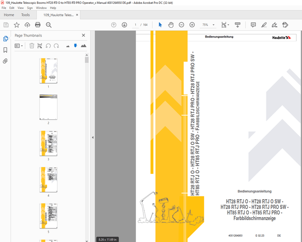 Haulotte Forklift HT28 RTJ O – HT28 RTJ O SW Bedienungsanleitung –  PDF DOWNLOAD