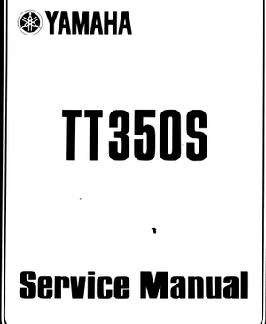 Yamaha Tt350 Tt350s 1985 – 2000 Workshop Service Repair Manual – PDF DOWNLOAD