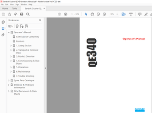 Sandvik Crusher QE340 Operators Manual - PDF DOWNLOAD