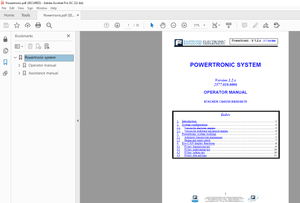 Fantuzzi Reggiane STACKER CS4550 RS506070 POWERTRONIC SYSTEM OPERATOR MANUAL