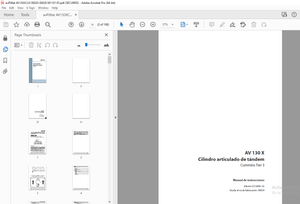 AMMANN AV 130 X Cilindro articulado de tándem Manual de instrucciones 00024 - PDF