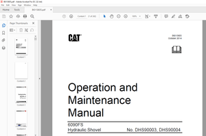 Cat Bucyrus 6090FS Hydraulic Shovel Operation and Maintenance Manual BI015805 – PDF DOWNLOAD