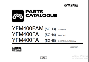2000 Yamaha Atv Yfm400fam Yfm400fa Parts Catalogue – PDF DOWNLOAD
