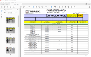 Terex Crane AC40/2-AC40/2L Component list Manual – PDF DOWNLOAD