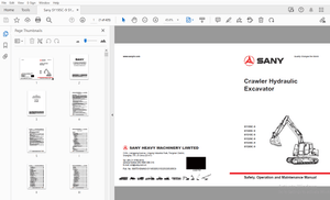 Sany SY195C-9 SY205C-9 SY215C-9 SY225C-9 SY235C-9 SY265C-9 Crawler Maintenance Manual – PDF DOWNLOAD