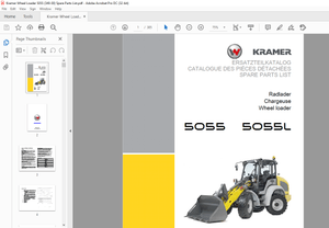 KRAMER Wheel loader 5055 5055L Spare Parts List Manual SN349030001 – PDF DOWNLOAD