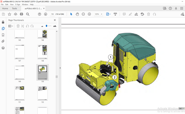 AMMANN ARX 12-2 ARX 16-2 ARX 20-2 TANDEMOVÝ VÁLEC DÍLENSKÁ PŘÍRUČKA - PDF