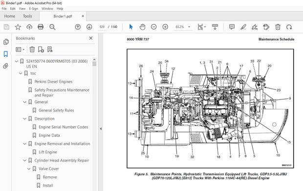Yale Forklift C813 (GDP070-090LJ; GDP100-120MJ) Service Manual PDF