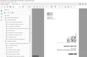 AMMANN ARX 23.1 ARX 26.1 TANDEMOVÝ VÁLEC NÁVOD K OBSLUZE PDF