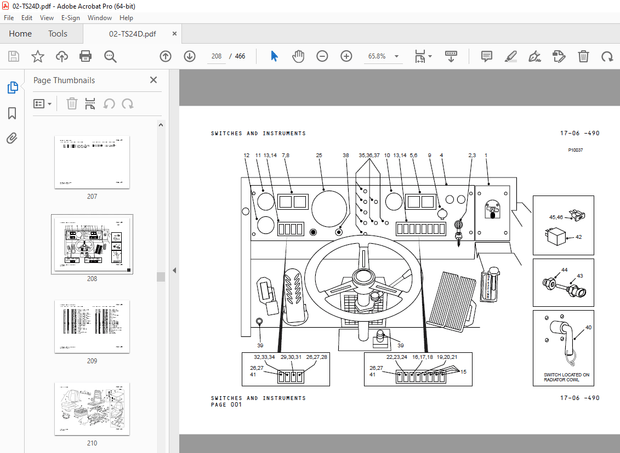 Terex TS24D Overhung Scraper (Detroit Diesel Series 60 Engine Allison M5600AR ) Parts Manual PDF